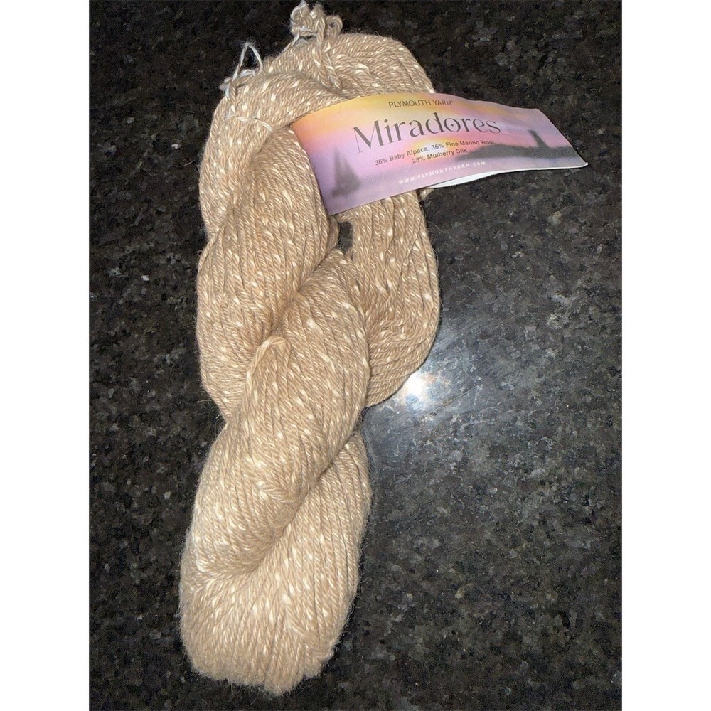 Plymouth Yarn Miradores Luxury Blend Yarn Skein 131 Yds Beige Sandy Key